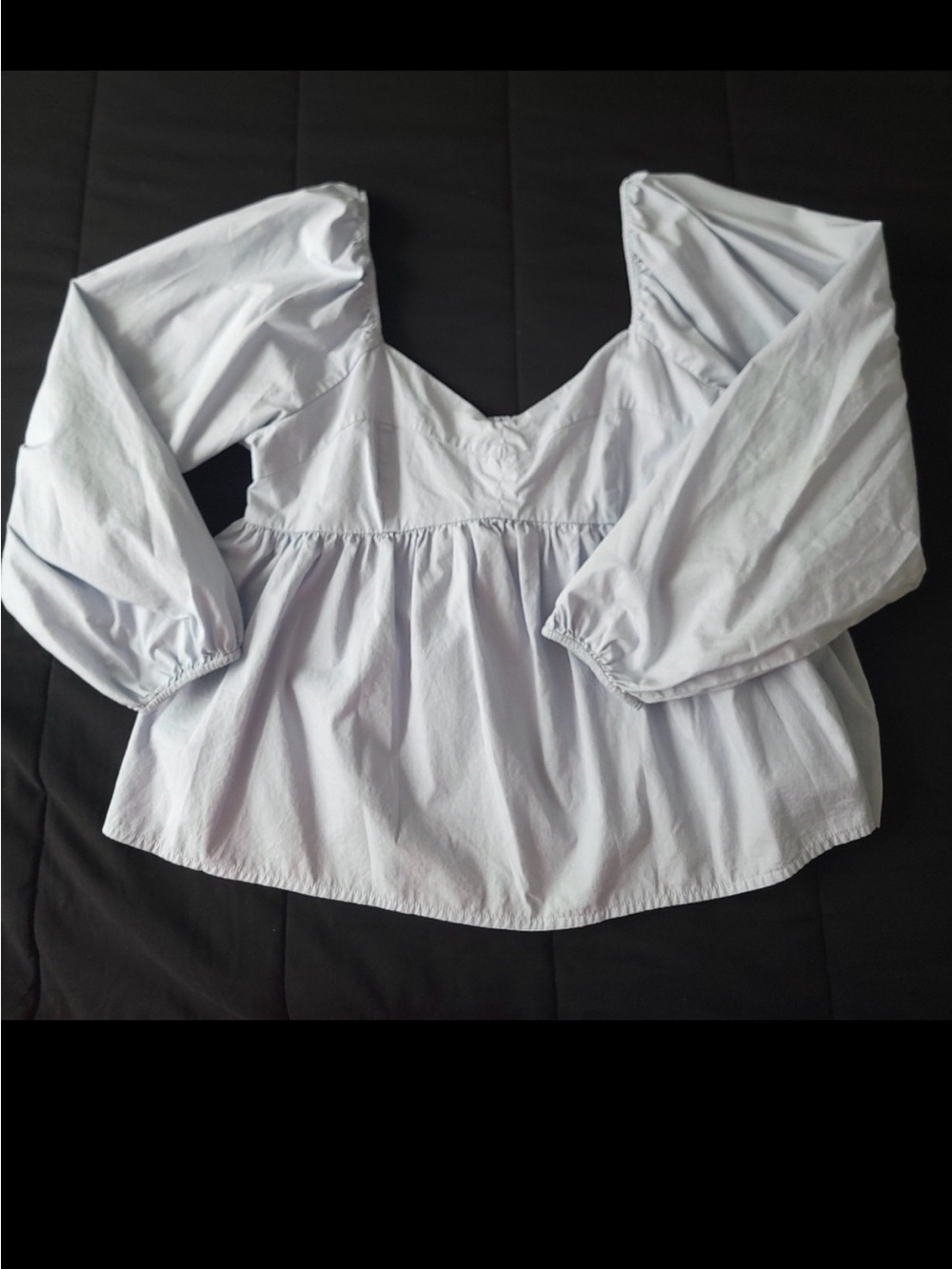 Banana Republic baby blue crop top size M